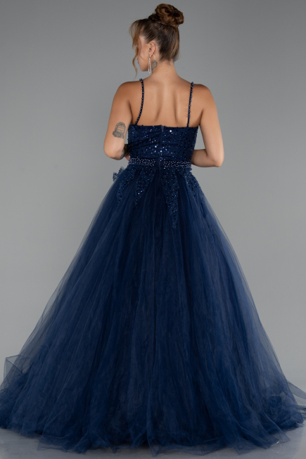 Abendkleid Lang Marineblau ABU5279