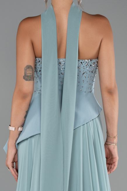 Abendkleid Lang Chiffon Türkis ABU5280