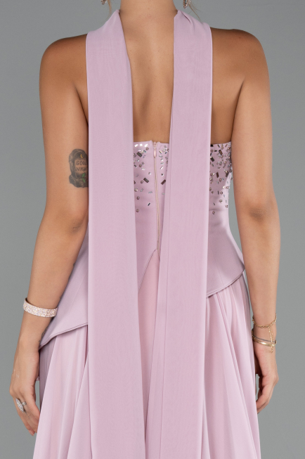Abendkleid Lang Chiffon Puder ABU5280
