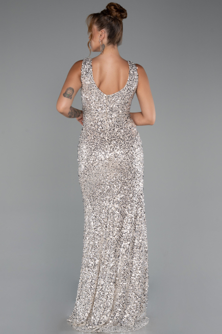 Abendkleid Lang Beige ABU5281