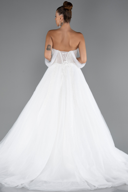 Hochzeitskleider Lang Weiß ABG103