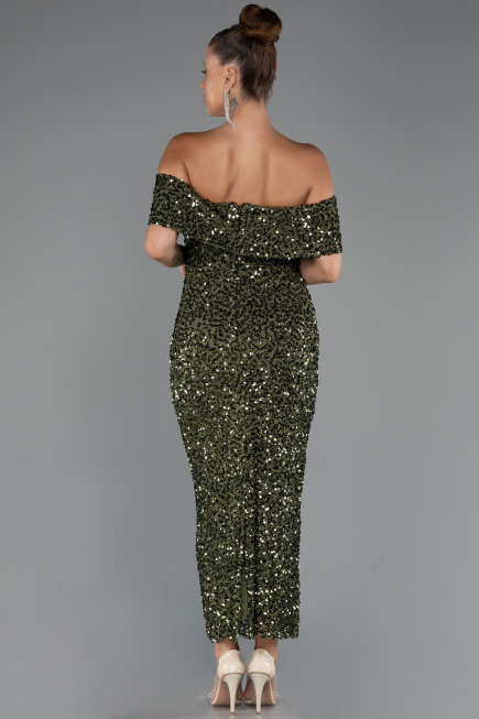 Partykleid Midi Khaki ABK2440