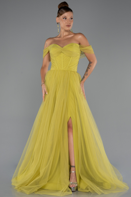 Abendkleid Lang Pistaziengrün ABU5302