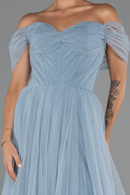 Abendkleid Lang Eisblau ABU5302