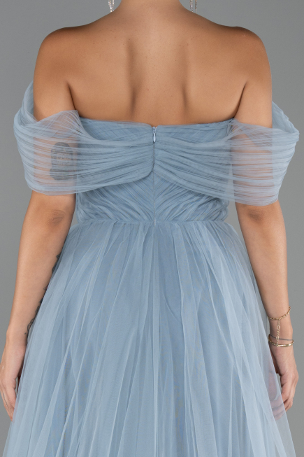 Abendkleid Lang Eisblau ABU5302