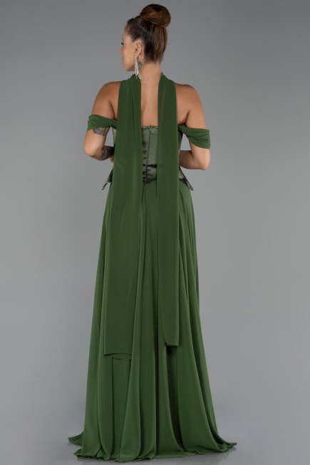 Abendkleid Lang Chiffon Khaki ABU5327