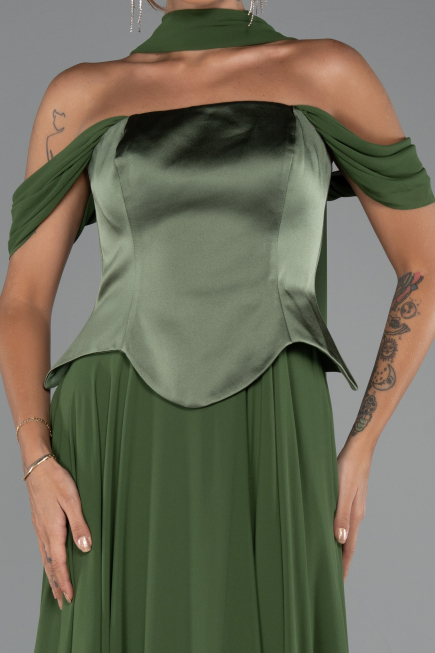 Abendkleid Lang Chiffon Khaki ABU5327