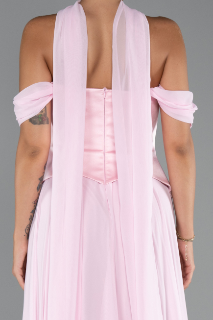 Abendkleid Lang Chiffon Puder ABU5327