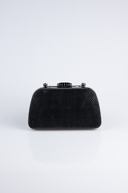 Abendtasche Gemustert Schwarz SH839