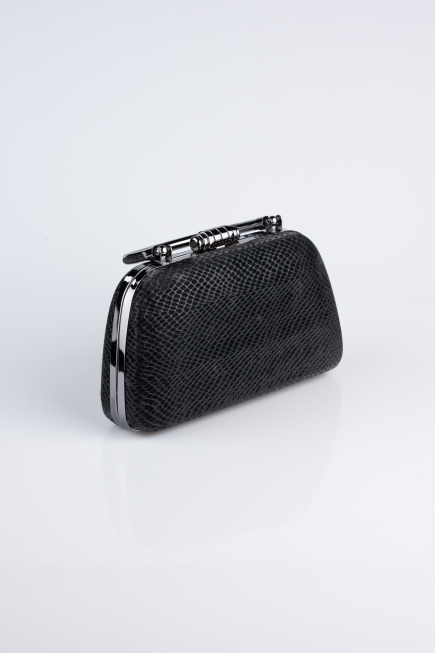 Abendtasche Gemustert Schwarz SH839