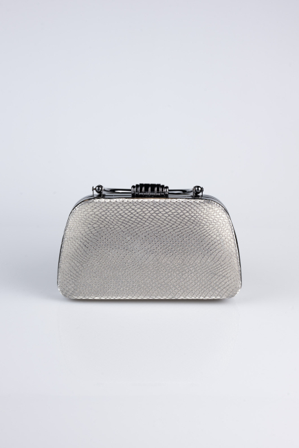 Abendtasche Gemustert Platin SH839