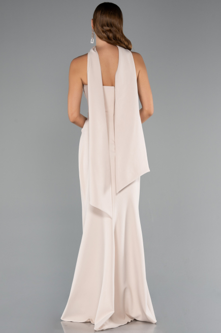 Abschlusskleid Lang Beige ABU5216