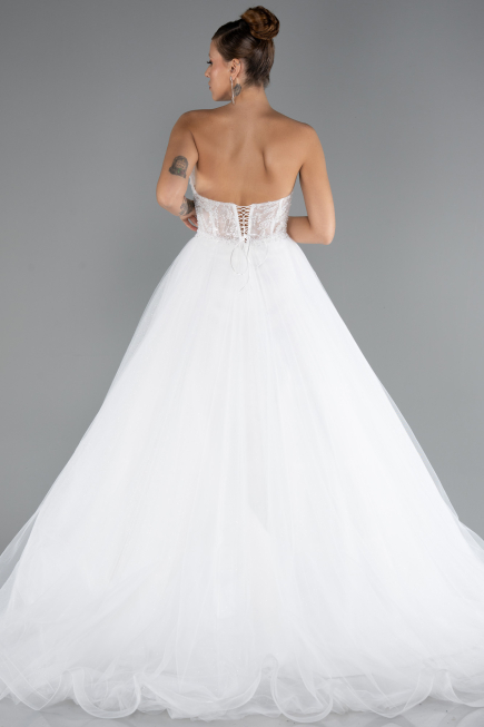 Hochzeitskleider Lang Weiß ABG159