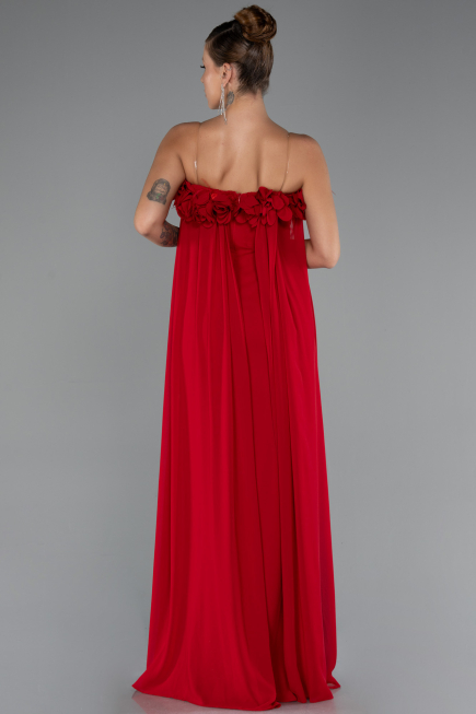 Abschlusskleid Lang Chiffon Rot ABU5351