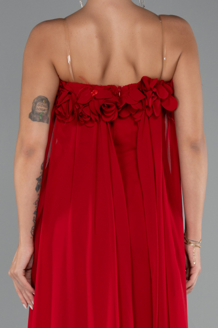 Abschlusskleid Lang Chiffon Rot ABU5351