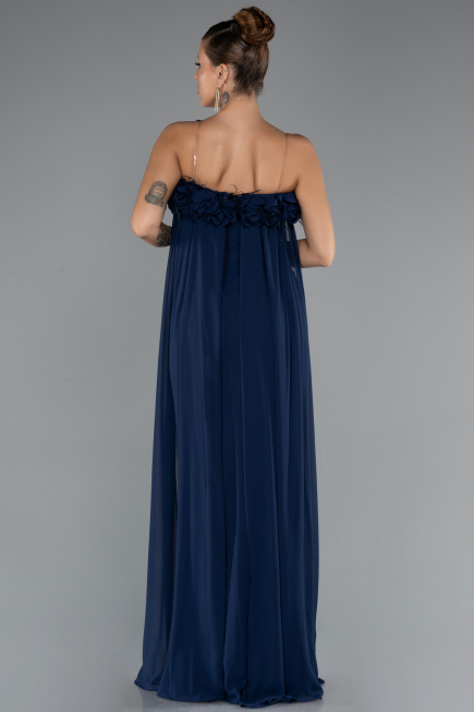 Abschlusskleid Lang Chiffon Marineblau ABU5351