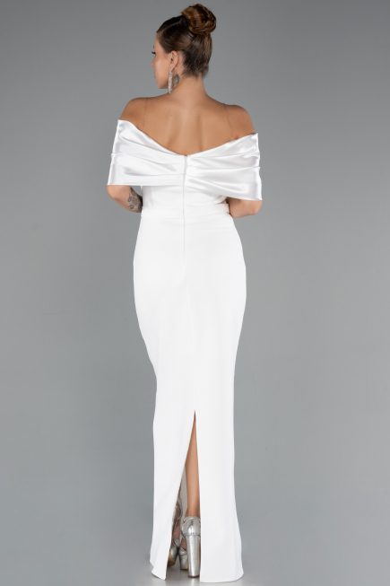 Standesamtkleid Lang Weiß ABU5352