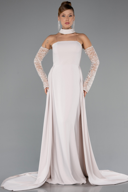 Standesamtkleid Lang Beige ABU5355
