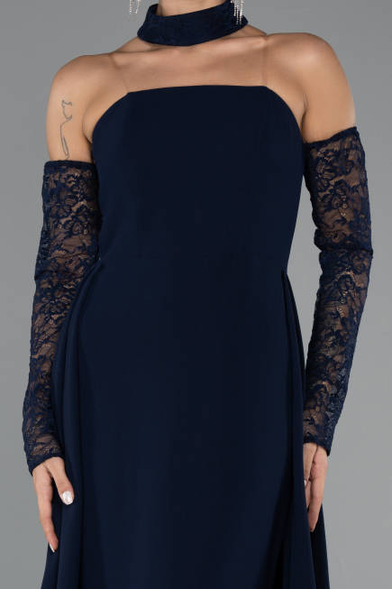 Standesamtkleid Lang Marineblau ABU5355