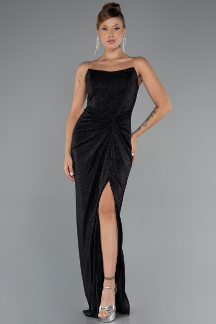 Abschlusskleid Lang Schwarz ABU5339
