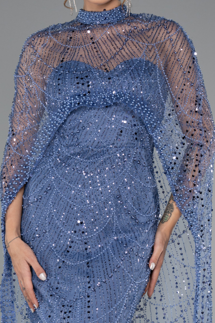 Abendkleid Lang Blau ABU4517