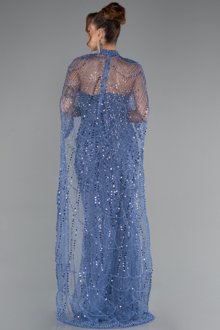 Abendkleid Lang Blau ABU4517