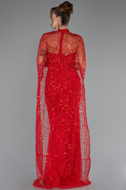 Rot Abendkleid Lang ABU4517