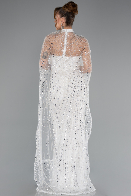 Abendkleid Lang Weiß ABU4517