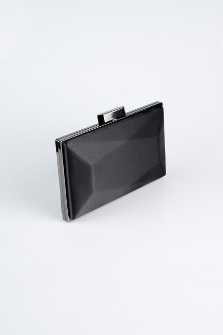 Abendtasche Satin Schwarz V740