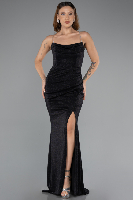 Abschlusskleid Lang Schwarz ABU5389