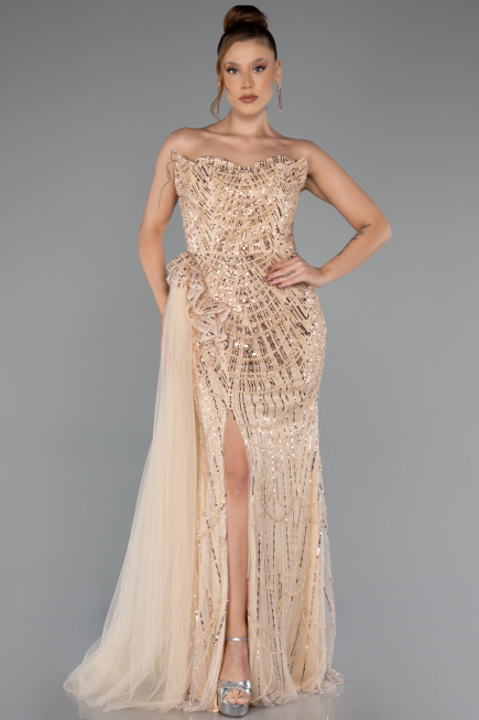 Abendkleid Lang Gold ABU5425