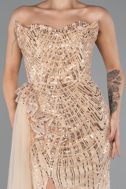 Abendkleid Lang Gold ABU5425
