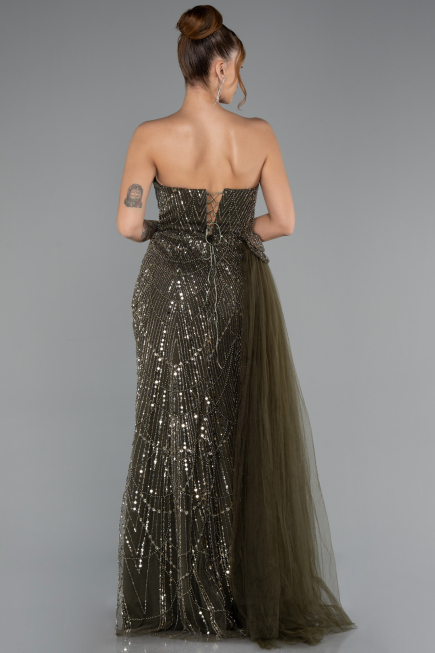 Abendkleid Lang Khaki ABU5425