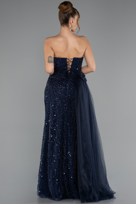 Abendkleid Lang Marineblau ABU5425