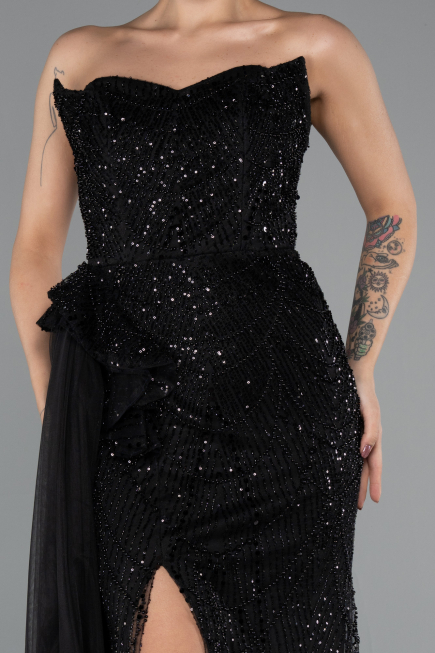 Abendkleid Lang Schwarz ABU5425