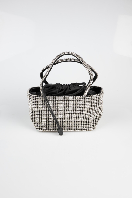 Abendtasche Steinbesetzt Schwarz MN968