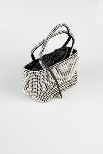 Abendtasche Steinbesetzt Schwarz MN968