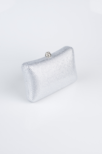 Abendtasche Steinbesetzt Silber MN9730