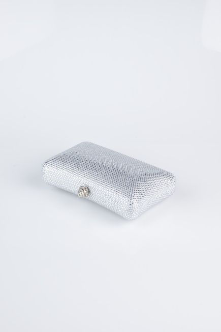 Abendtasche Steinbesetzt Silber MN9730