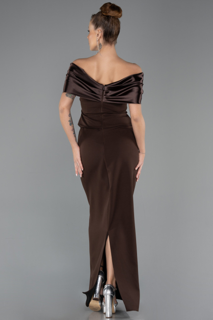 Abendkleid Lang Dunkelbraun ABU5440