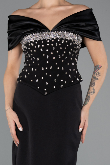 Abendkleid Lang Schwarz ABU5440