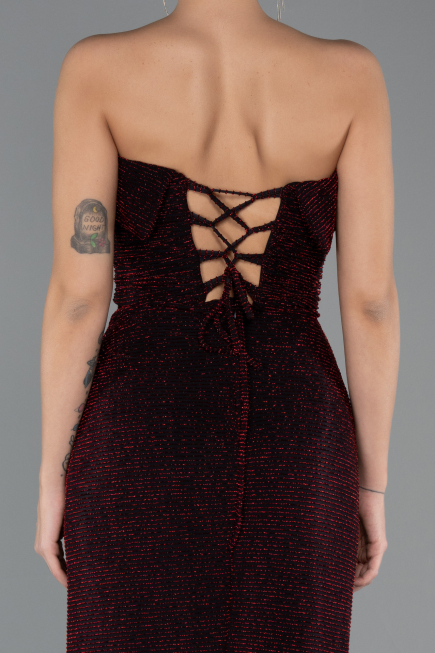 Abschlusskleid Lang Weinrot ABU5445