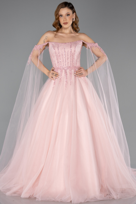 Designer Abendkleid Lang Puder ABU5466