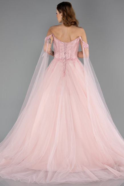 Designer Abendkleid Lang Puder ABU5466