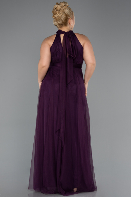 Violette Abendgarderobe İn Großen Größen Lang ABU3253