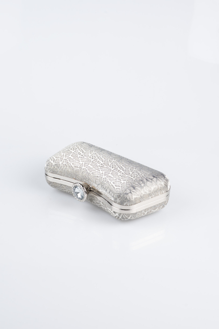 Abendtasche Gemustert Platin SH855