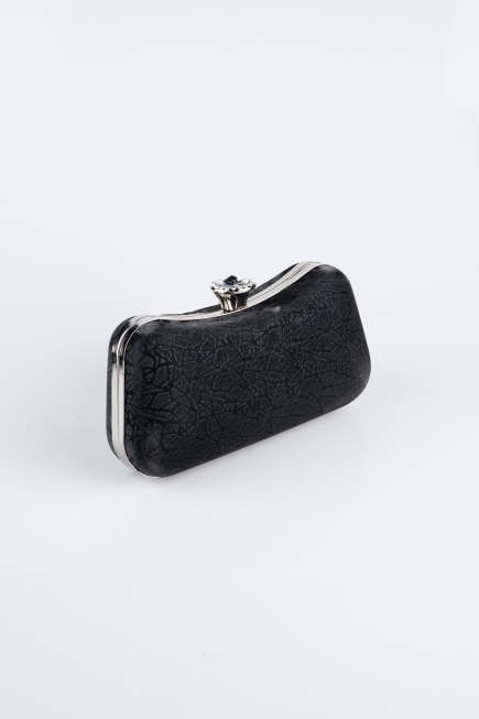 Abendtasche Gemustert Schwarz SH855