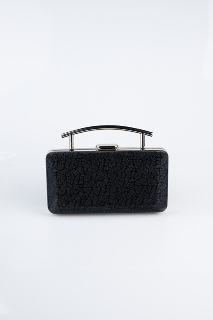 Abendtasche Gemustert Schwarz SH857