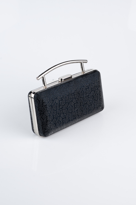Abendtasche Gemustert Schwarz SH857