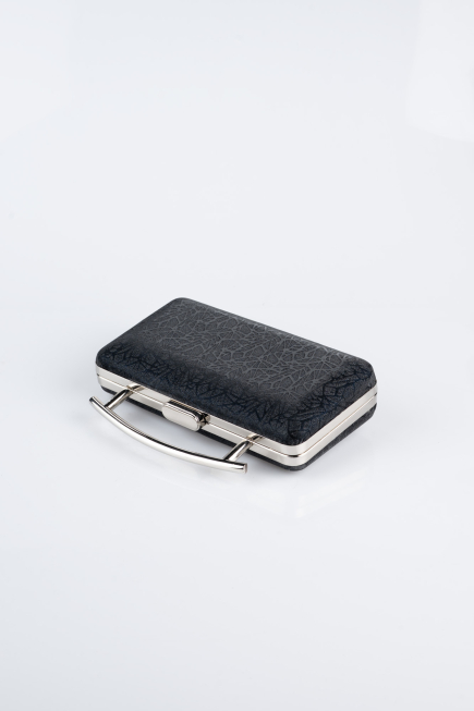 Abendtasche Gemustert Schwarz SH857